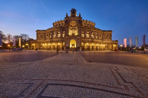 Semperoper, architectural style neo-renaissance, architect Gottfried Semper, opera house of the