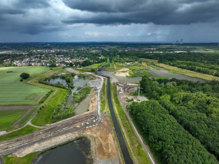 Dortmund / Castrop-Rauxel, North Rhine-Westphalia, Germany, river renaturalisation, renaturation of