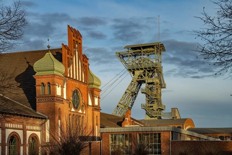 The disused coal mine and museum Zeche Zollern in Dortmund, part of the Route of Industrial