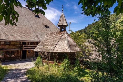 Court chapel in the Black Forest Open-Air Museum Vogtsbauernhof, Black Forest, Gutach,