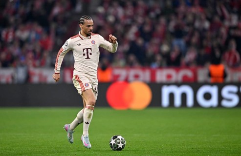 Leroy Sané FC Bayern Munich FCB (10) Action on the ball Champions League, Allianz Arena, Munich,