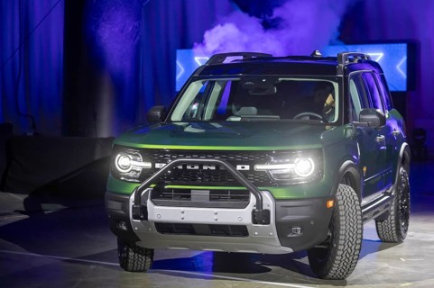 Detroit, Michigan USA - 9 January 2025 - Ford Vehicles are displayed at the 2025 Detroit Auto Show.