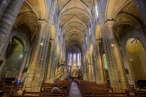 Interior view of Saint Salvy church, Albi, Département Tarn, France, Europe
