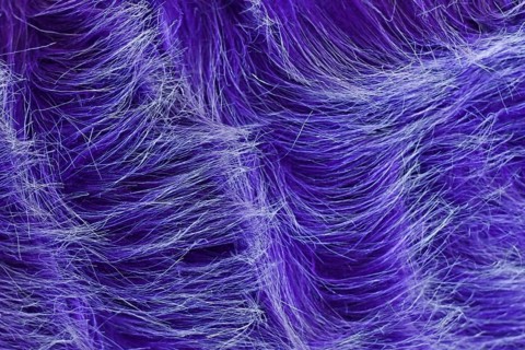 Close up of purple synthetic fake fur with white tips