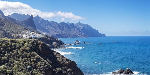 Atlantic coast near Taganana, Tagana valley, Barranco de la Iglesia, Anaga mountains, Las Montanas