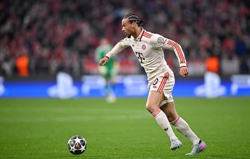 Leroy Sané FC Bayern Munich FCB (10) Action on the ball Champions League, Allianz Arena, Munich,
