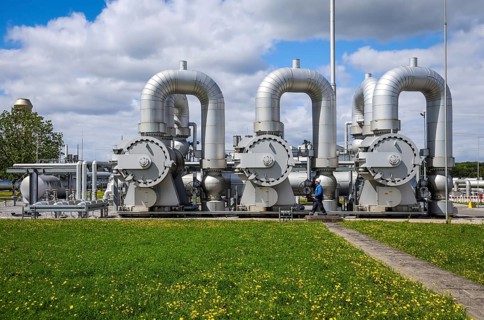 Werne, North Rhine-Westphalia, Germany, compressor station for natural gas and, in future, hydrogen