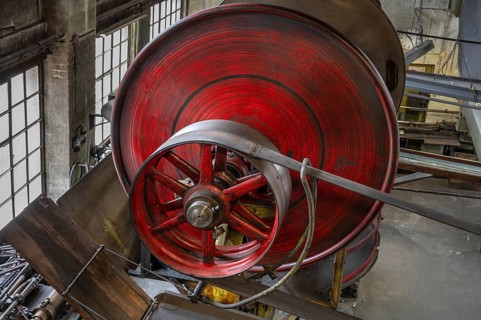 Transmission drive in a drop forge, formerly Dietz & Pfriem valve factory, today Industrial Museum