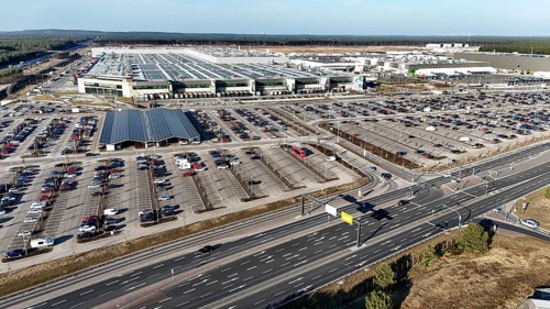 Tesla Gigafactory, Grünheide, 07.03.2025, Grünheide, Brandenburg, Germany, Europe