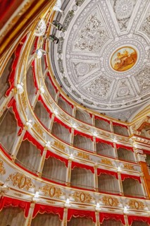 Interior of Noto Theatre, Noto, Noto Valley, Sicily, Italy, Europe