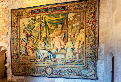 Interior design, Royal Palace Alumdaina, Palma de Majorca, Spain, Europe
