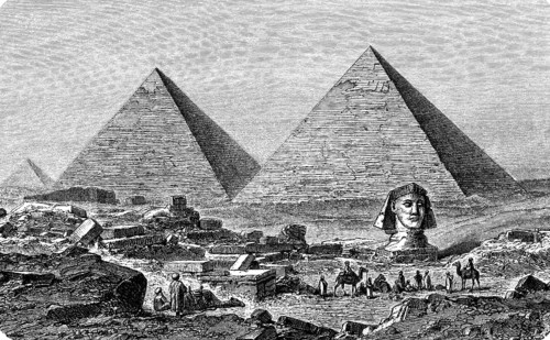 The Pyramids of Giza in the Nile Valley, Wonder of the World, UNESCO World Heritage Site, Cheops