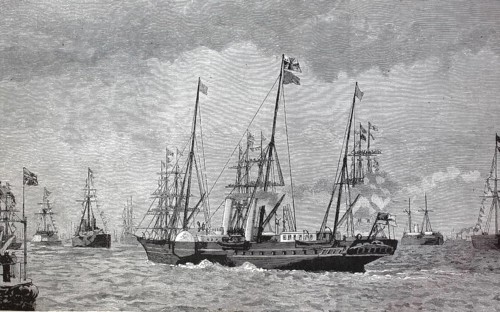 The visit of the German Emperor to England, The ship Hohenzollern with Emperor Wilhelm on board