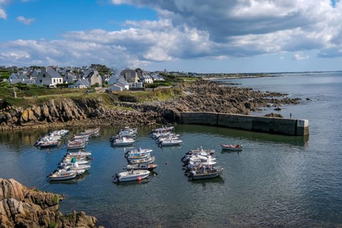 Pors Poulhan, Brittany, France - The picturesque harbour in Pors-Poulhan on the Route du Vent
