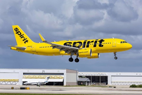 A Spirit Airlines Airbus A320neo aircraft with the registration number N964NK at Fort Lauderdale