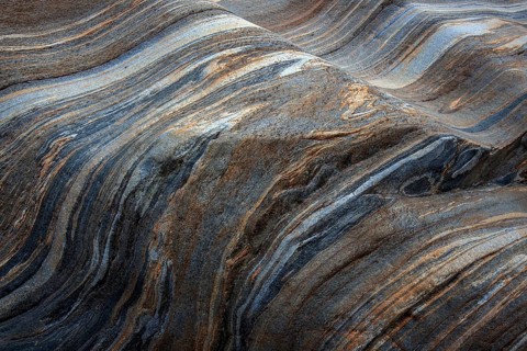 Rock structures in the Verzasca River, near Lavertezzo, Canton Ticino, Switzerland, Europe