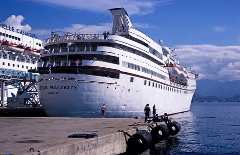 Cruise ship MV Ocean Majesty in Ajaccio, Corsica, France, 1998, Europe