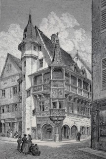 The Pfisterhaus in Colmar around 1880, The house was built in 1537 in the then Free Imperial City
