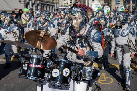 Guggenmusik AI robot drums