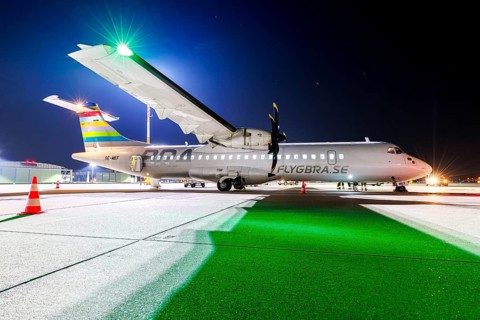 An ATR 72-600 aircraft of BRA Braathens Regional Airlines with the registration SE-MKF at the