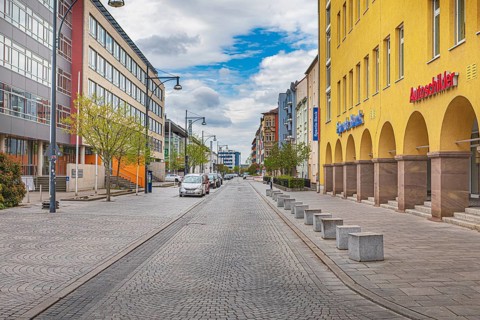 Schrammstraße in Schweinfurt, Germany, Europe