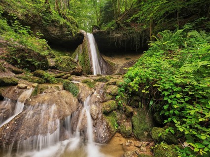 Schwarzenbach Waterfall, Baar, Canton Zug, Switzerland, Europe