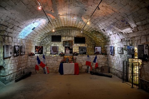 Memorial at Fort de Douaumont, French fortress from the First World War, Verdun battlefield,