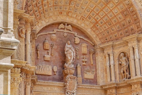 La Seu Cathedral facade, Palma de Mallorca, Mallorca, Balearic Islands, Spain, Europe