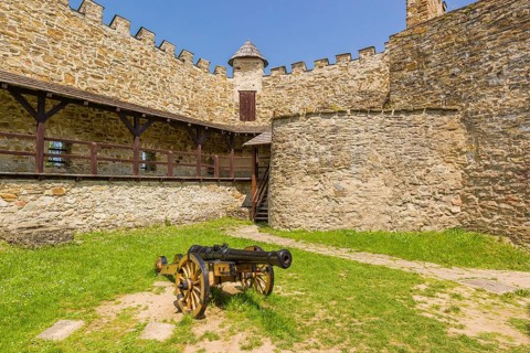 Lubovna Castle, built at the end of the 13th century. Station 6 and 7, Western Renaissance bastion
