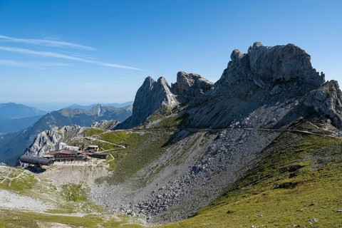 Nature Information Centre Bergwelt Karwendel, museum, telescope, mountain restaurant, mountain