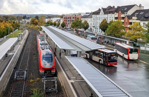 Iserlohn, North Rhine-Westphalia, Germany - Iserlohn railway station. Iserlohn railway station is