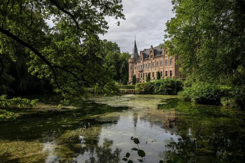 Moated castle, Schloss Paffendorf, Bergheim, Rhine-Erft district, North Rhine-Westphalia, Germany,