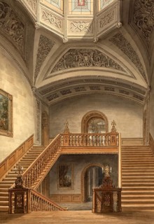 View of the Staircase at Longleat House, Wiltshire, the Seat of the Marquis of Bath, England,