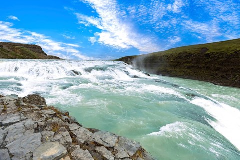 Reykjavik, tour to scenic Gullfoss Falls, a part of Iceland Golden Circle travel destination