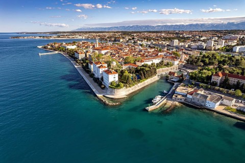 Zadar seen from above, Croatia, Europe