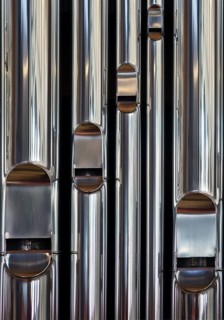 Open labial pipes, organ pipes, detail, Cathedral, Cathedral Church of St. Blasii in Braunschweig,