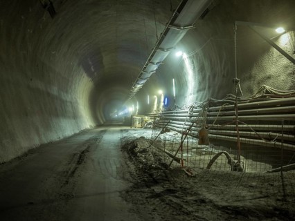 Tunnel section, construction lot H53 in the Brenner Base Tunnel, Tyrol, Austria, Europe