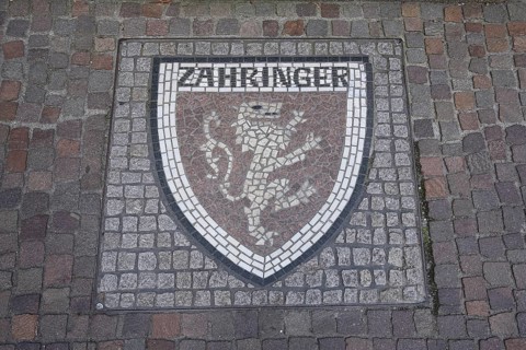 Floor mosaic with coat of arms of the Swabian princely family of the Zähringer, Swabian, noble