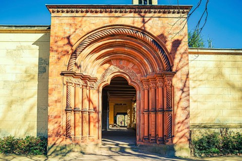 Church of Peace with Emperor Friedrich Mausoleum in Sanssouci Palace Park in Potsdam, Germany,
