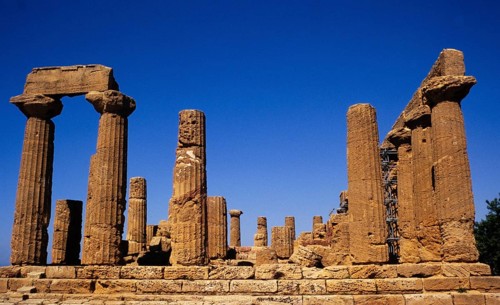 Greek temple of Hera Lacinia or Juno Lacinia Akragas, Agrigento, Sicily, Italy, 1999, Europe