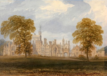Costessey Hall, also called Cotesby Hall, a manor house in Costessey, Norfolk, England, digitally