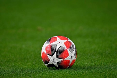 Adidas Football Pro 3rd match ball, lies on grass, Champions League, MHPArena, MHP Arena Stuttgart,