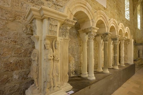 Museum in the Abbey of Gellone, also Saint-Guilhem-le-Désert Monastery, Département Hérault,