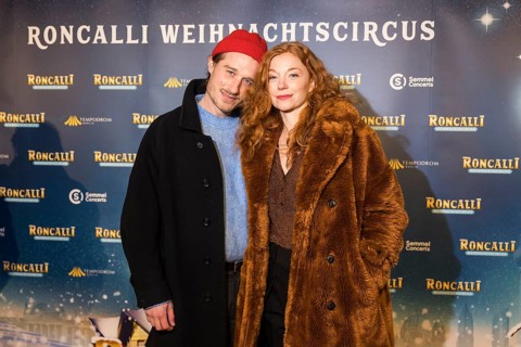 Marleen Lohse with man Max Montgomery at the premiere of the 20th Original Roncalli