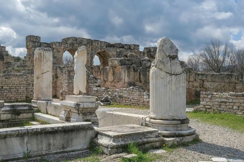 Ancient Baths of Hadrian, ancient archaeological site of Aphrodisias, Geyre, Karacasu, Aydin,