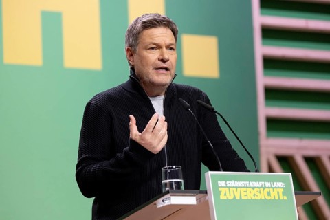 Berlin, Germany - 26 January 2025: Robert Habeck, Alliance 90/The Greens' candidate for Chancellor