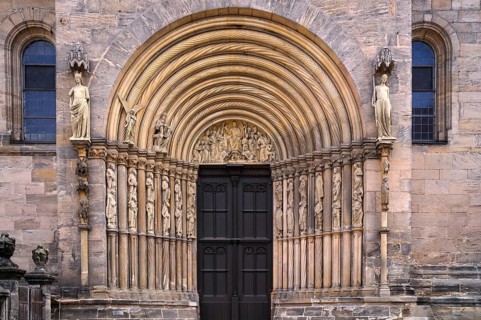 Prince's portal, main portal, Bamberg Cathedral of St Peter and St George, Bamberg, Upper