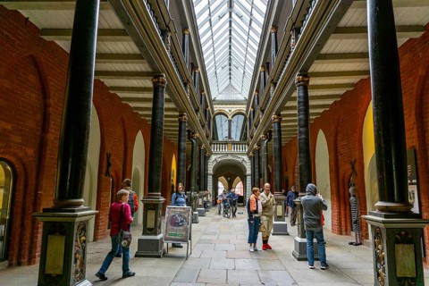 The historic old town of Stralsund, UNESCO World Heritage Site, Passage, Gallery in the historic