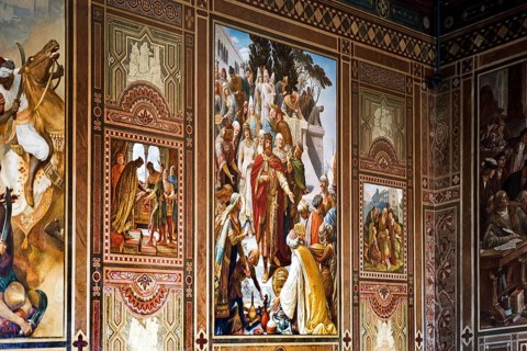 Cycle of wall paintings in the Kaisersaal Goslar in the spirit of Borussian historiography by