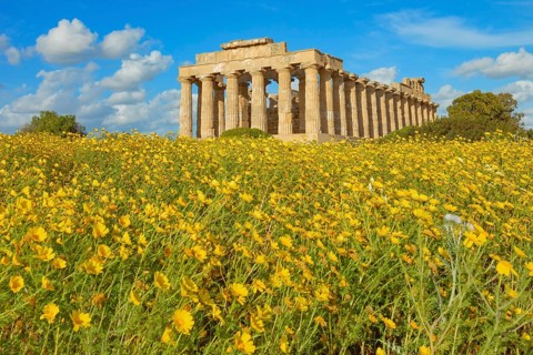 Temple of Hera or Temple E, Selinunte Archaeological Park, Selinunte, Trapani district, Sicily,